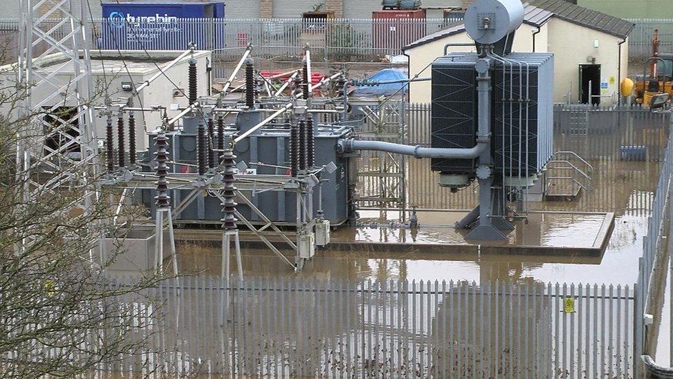 Flooded substation