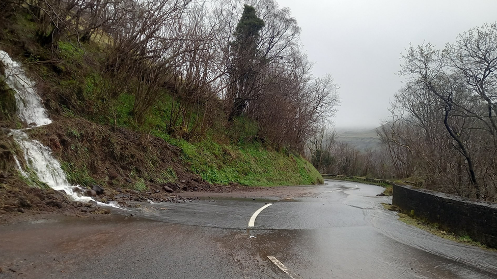 Scene on the Glenariffe Road in County Antrim