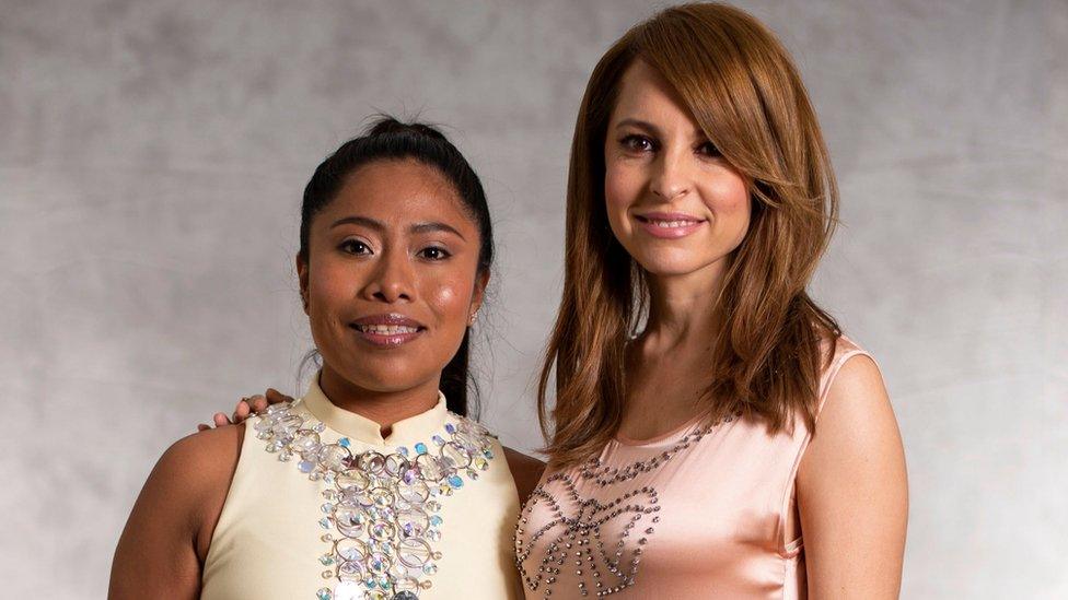 Yalitza Aparicio (L) and Marina De Tavira