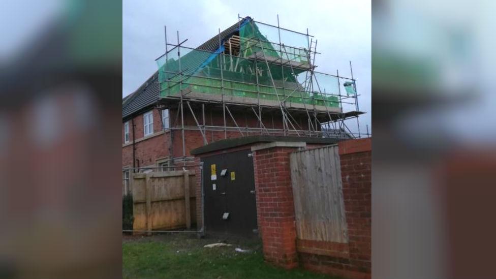 Prospect Homes is rebuilding the wall of the property on Byers Walk, Buckshaw Village