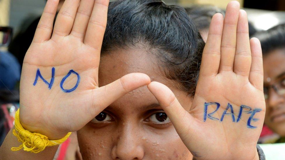 a protester against rape in India