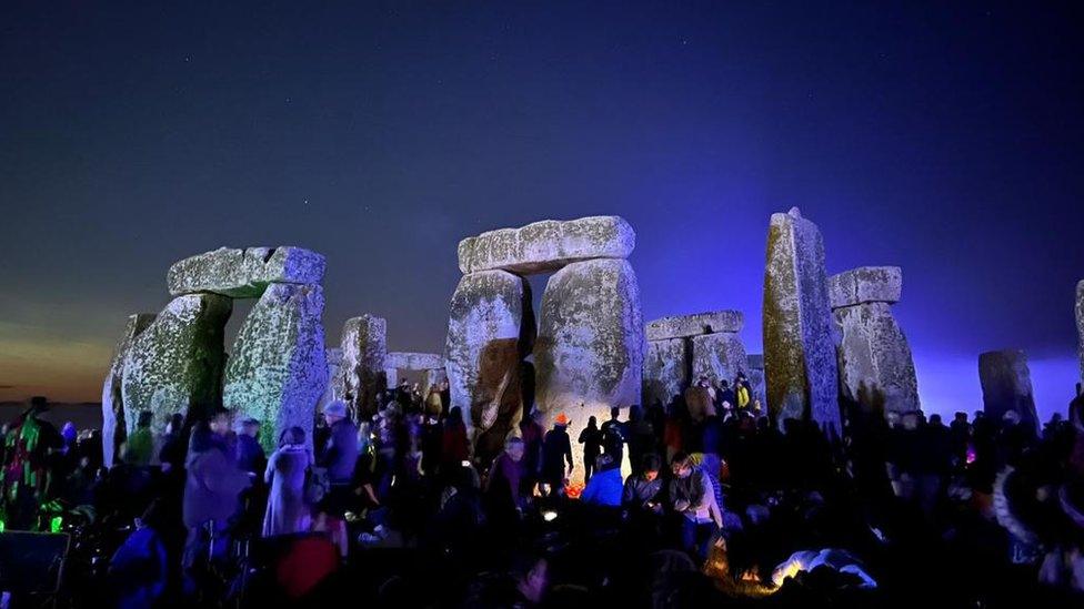 Stonehenge shown before sun has risen