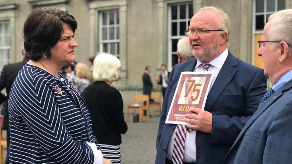 First Minister Arlene Foster arrives at the War Museum