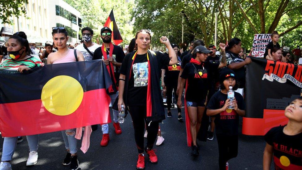 An "Invasion Day" rally in Sydney last year