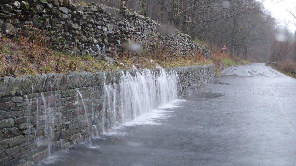 Flooded road in Coniston (Jan 26)