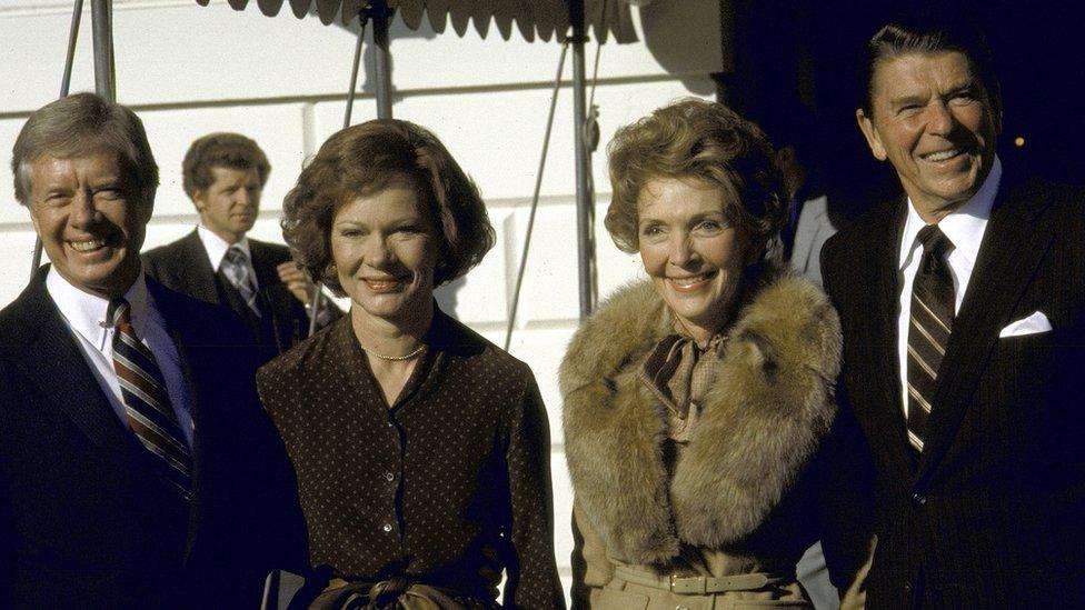 With the Reagans (undated photo)