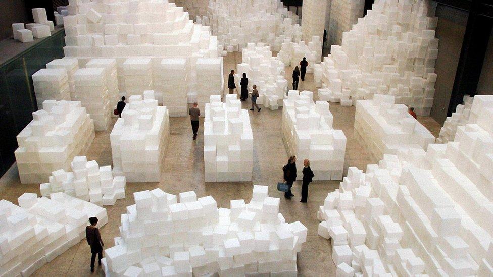 Rachel Whiteread work in the Tate Modern's Turbine Hall