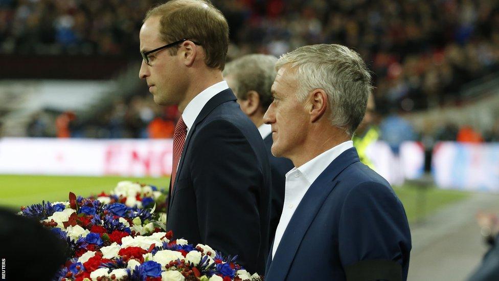 Prince William, Roy Hodgson and Didier Deschamps