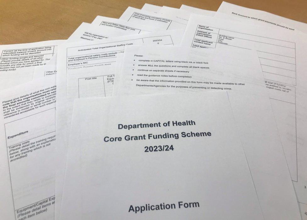 The Core Grant Funding Scheme application ran to 38 pages