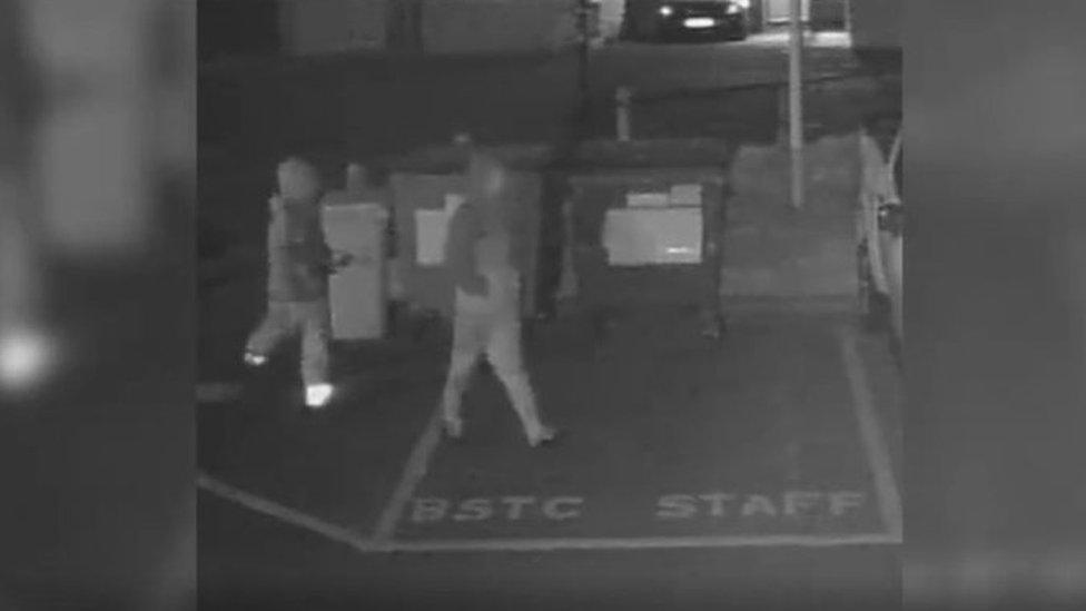 CCTV footage of Bristol arson attack suspects