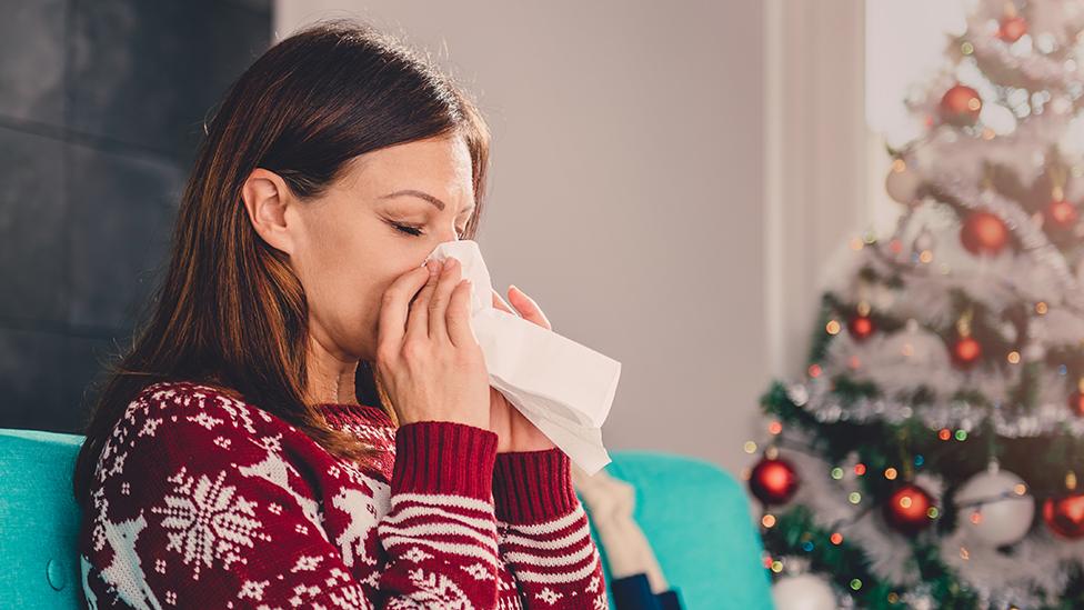 A sick woman at Christmas