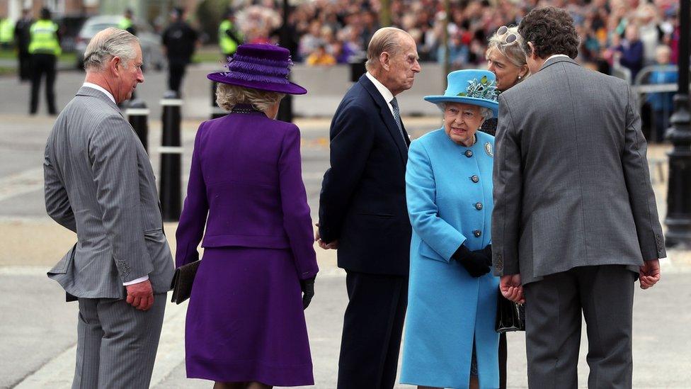 Royal party in Poundbury