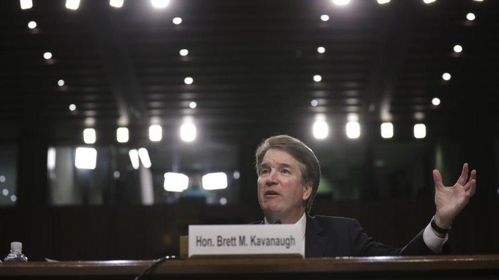 Supreme Court nominee Judge Brett Kavanaugh testifies before the Senate Judiciary Committee.