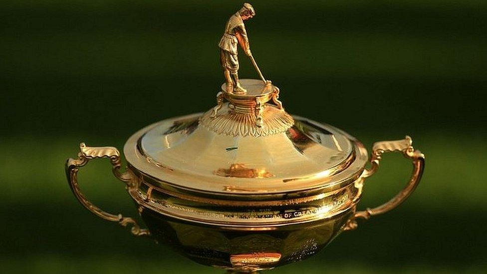 The Ryder Cup trophy