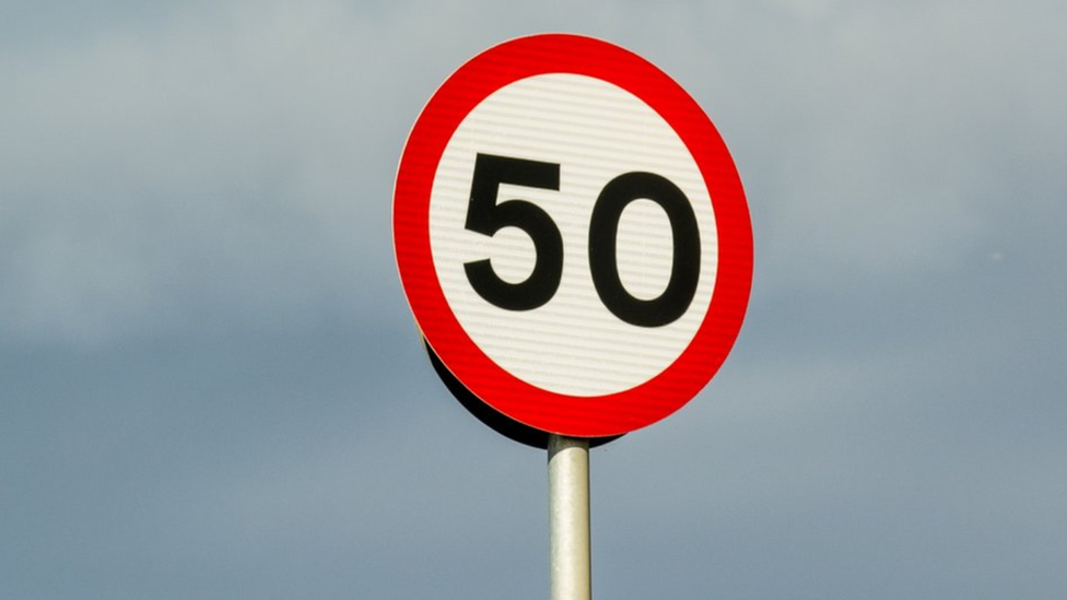 50mph speed limit sign