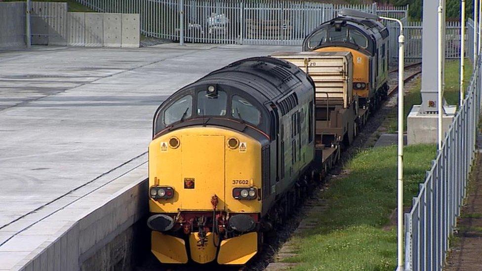 Locomotives for nuclear rail shipments