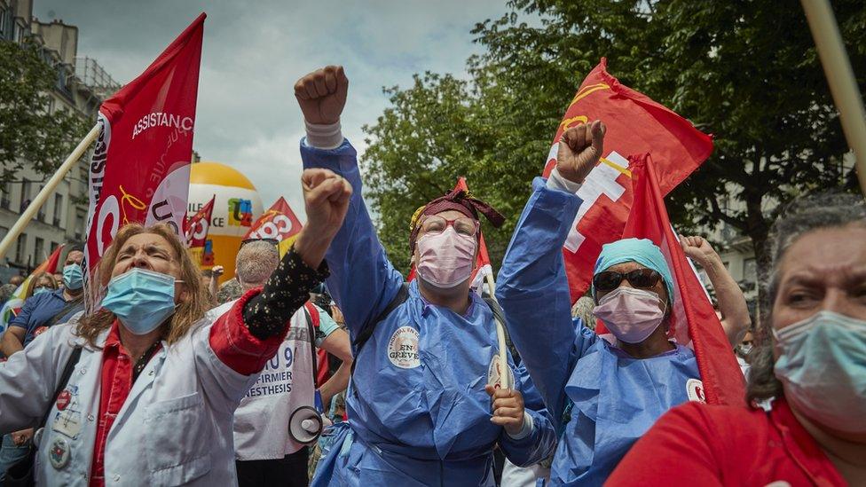 Healthcare workers protest