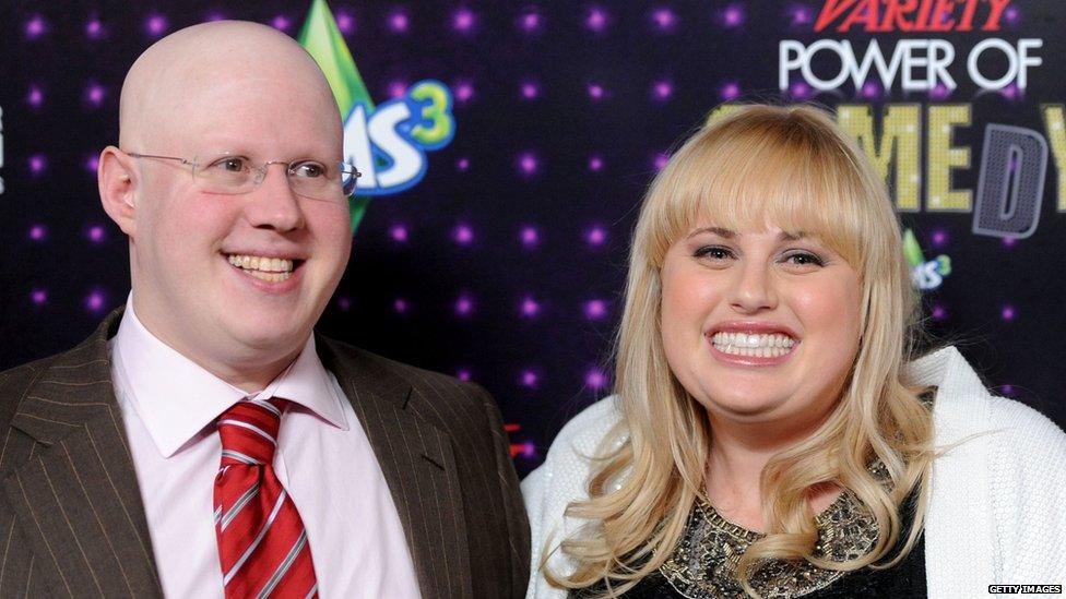 Matt Lucas with good friend and former housemate Rebel Wilson