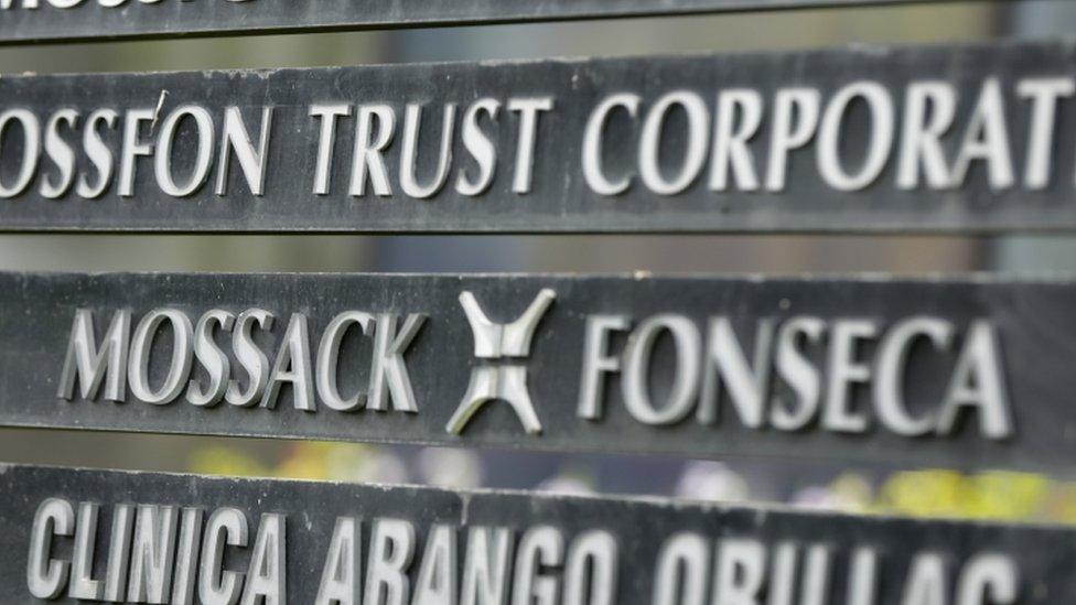 Mossack Fonseca sign at offices in Panama City, archive photo