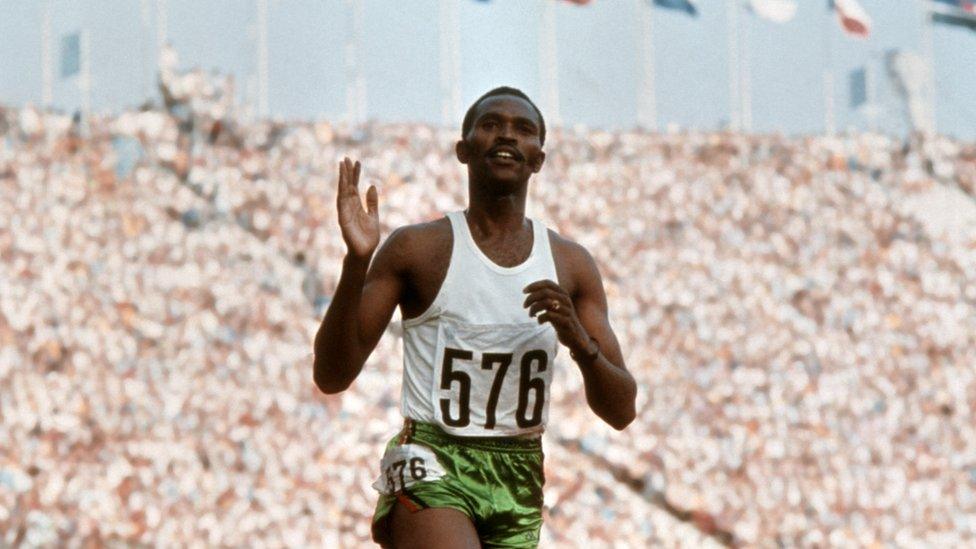 Kipchoge Keino competing in the 1972 Olympic Games in Munich