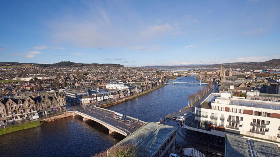 View from Inverness Castle's North Tower