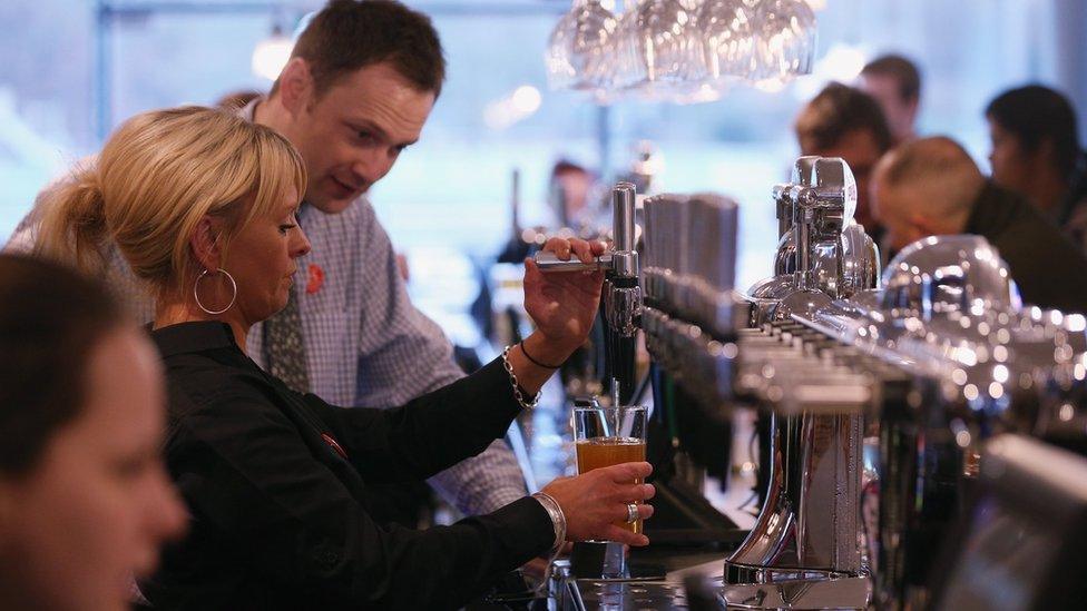 Staff in a JD Wetherspoon pub