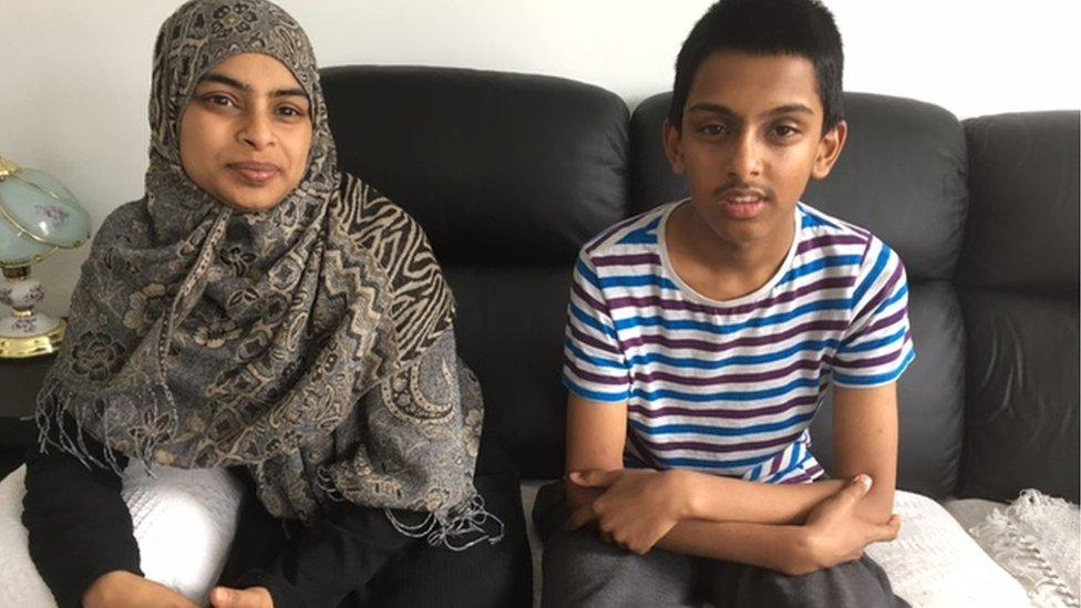 Nazeem Islam and his mum