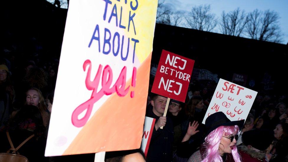 Danish Women's Day protest in Copenhagen