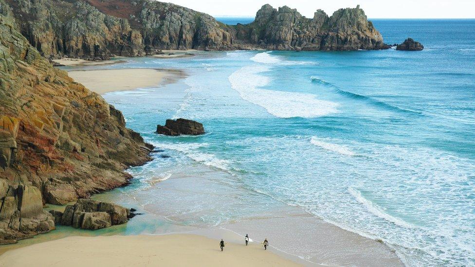 Porthcurno beach