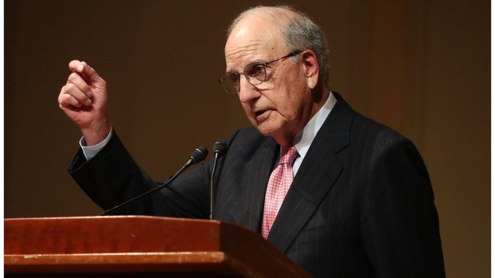 Former US senator George Mitchell also attended the event in Washington