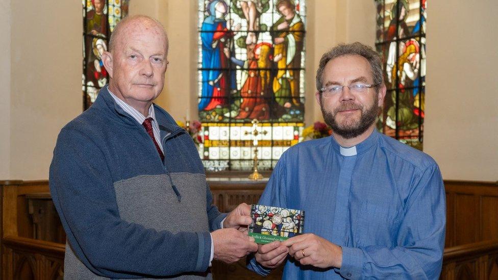 Bill Henderson MLC and vicar of Rushen reverend Joe Heaton