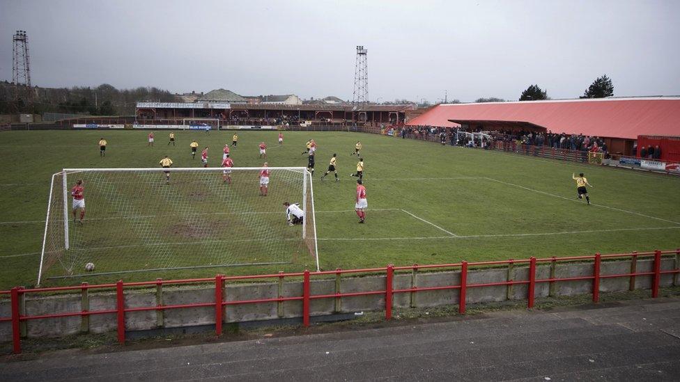 Workington Reds in action at Borough Park