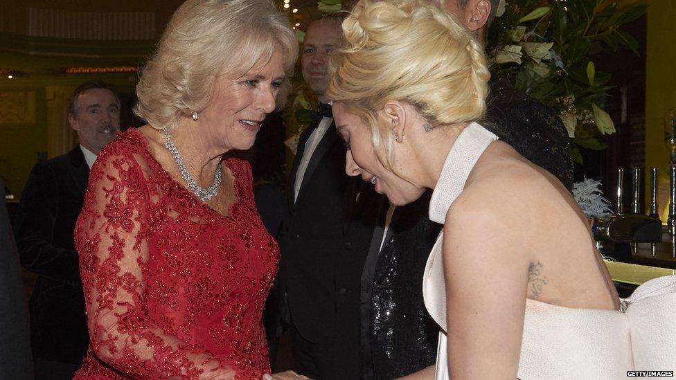 The Duchess of Cornwall and Lady Gaga