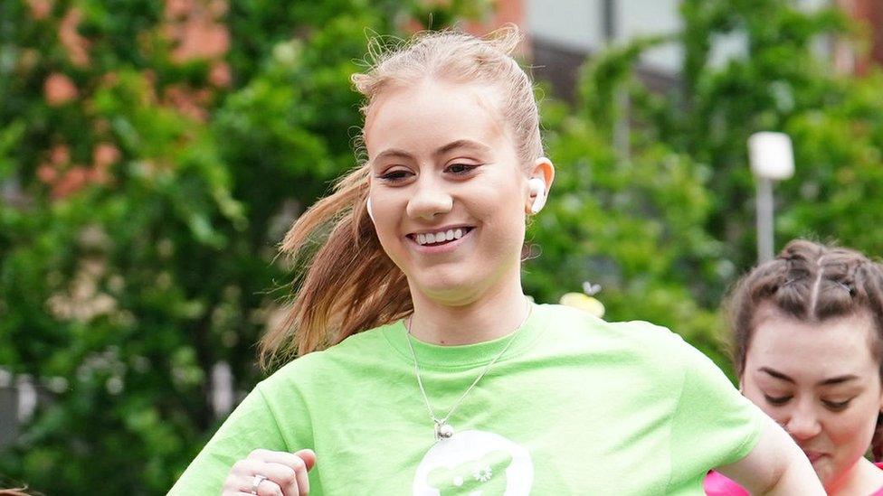 Freya Lewis running at Great Manchester Run