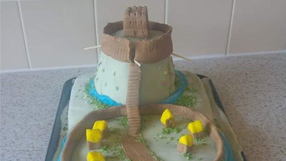 Holly Jacqui Blackmore's daughter made a a castle out of a cake - but did she get some help?