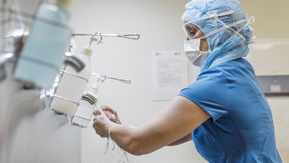 Woman wearing PPE