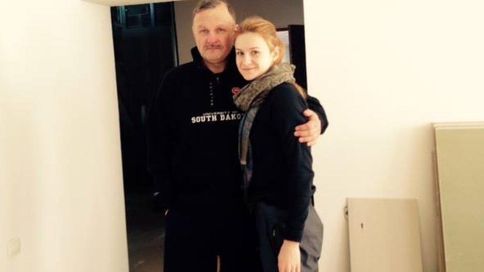 Maria Butina with her father