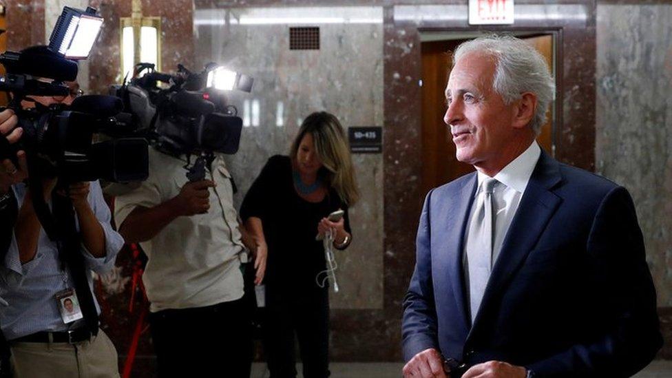 Senator Bob Corker announces his retirement to media