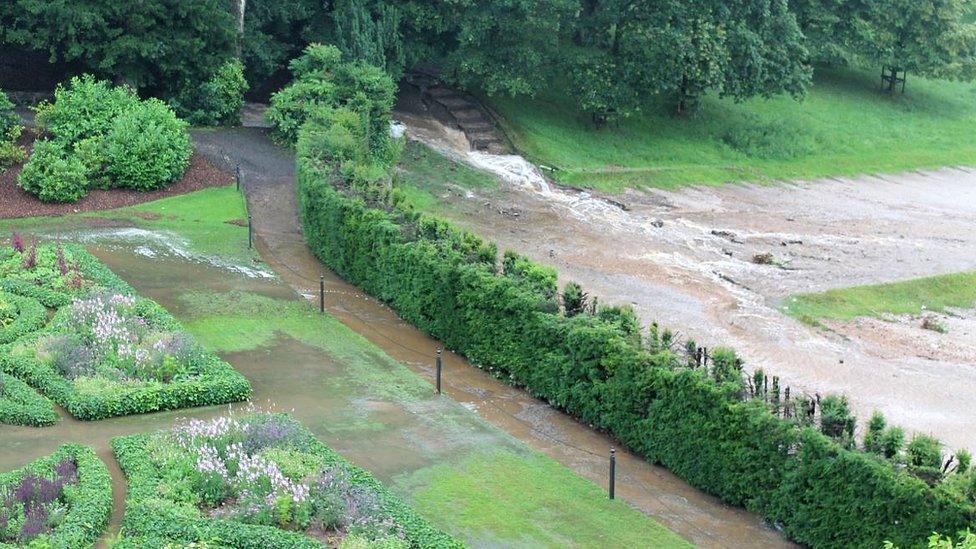 Flooding at Lyme Park