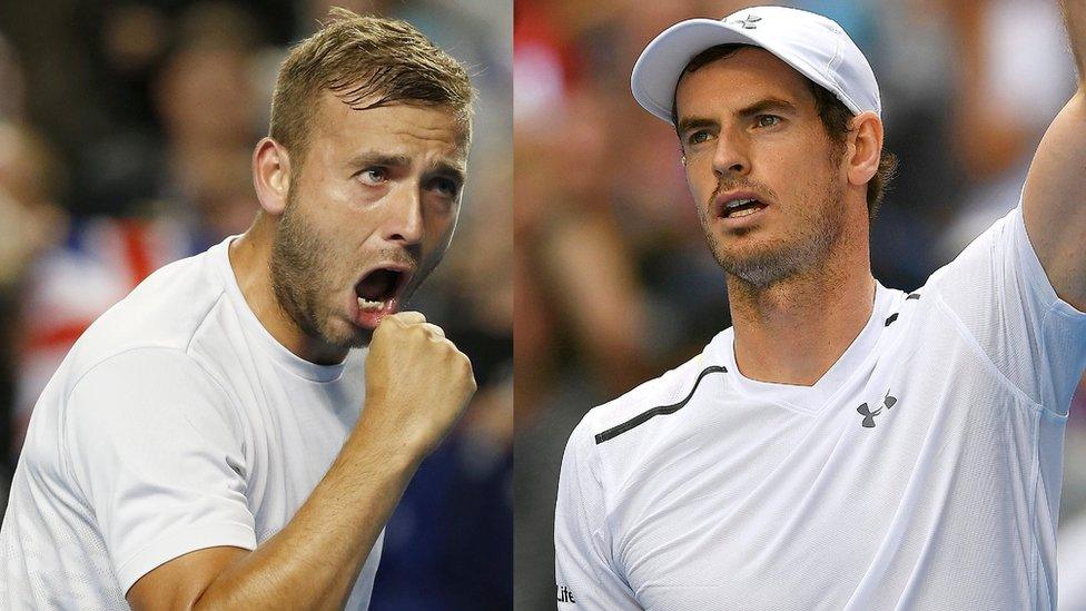 British tennis players Andy Murray and Dan Evans