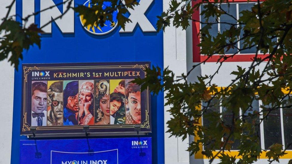 The façade of the new INOX theatre in Srinagar