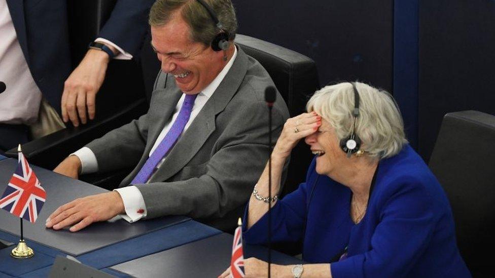 Nigel Farage and Ann Widdecombe