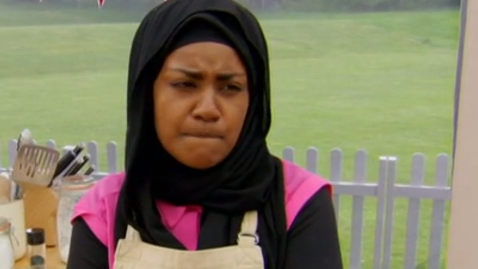 Nadiya looks puzzled.