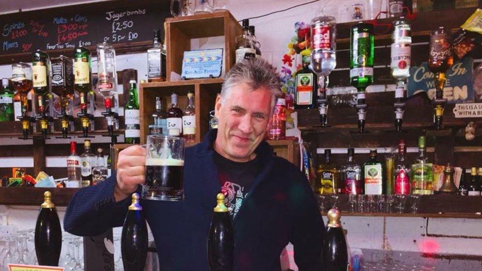Neville Smith in Ran Ales bar in Stoke-on-Trent