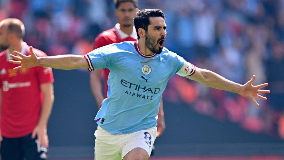 Ilkay Gundogan celebrated