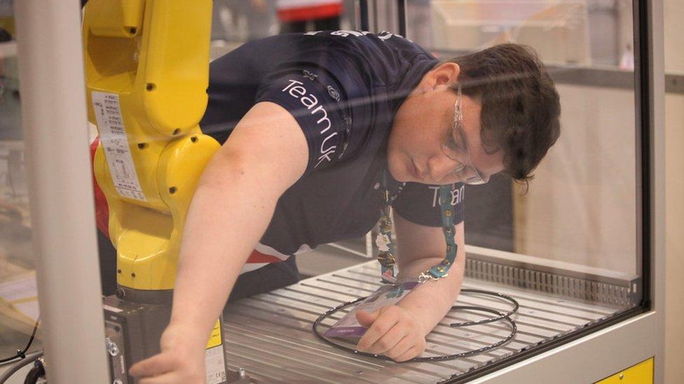 Jamie Scott competing at Euroskills 2023