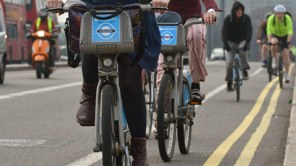 Boris bikes in London