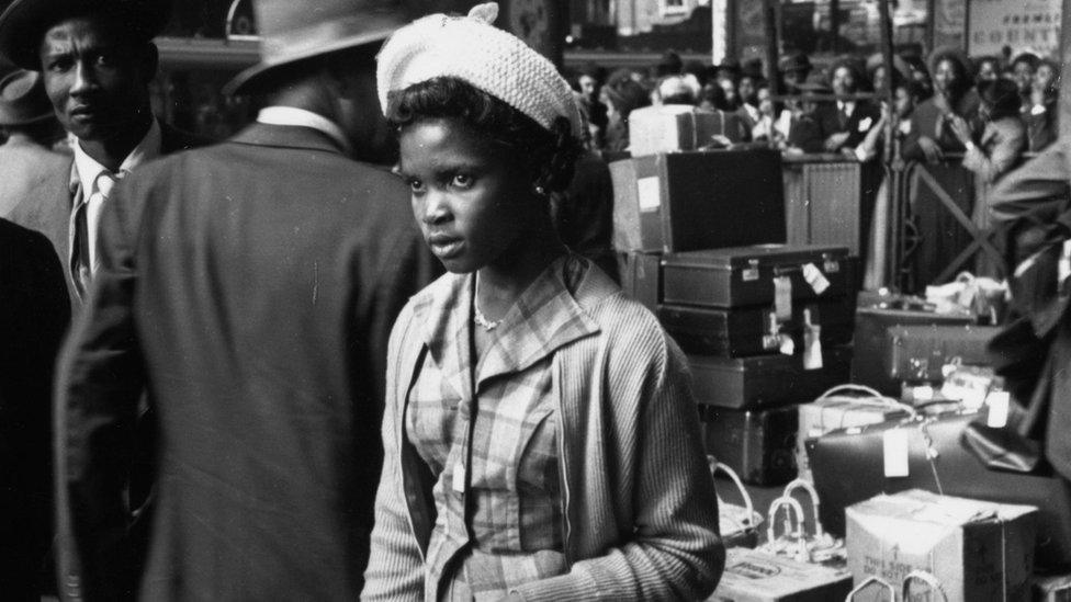 West Indian migrants arriving at Victoria railway station