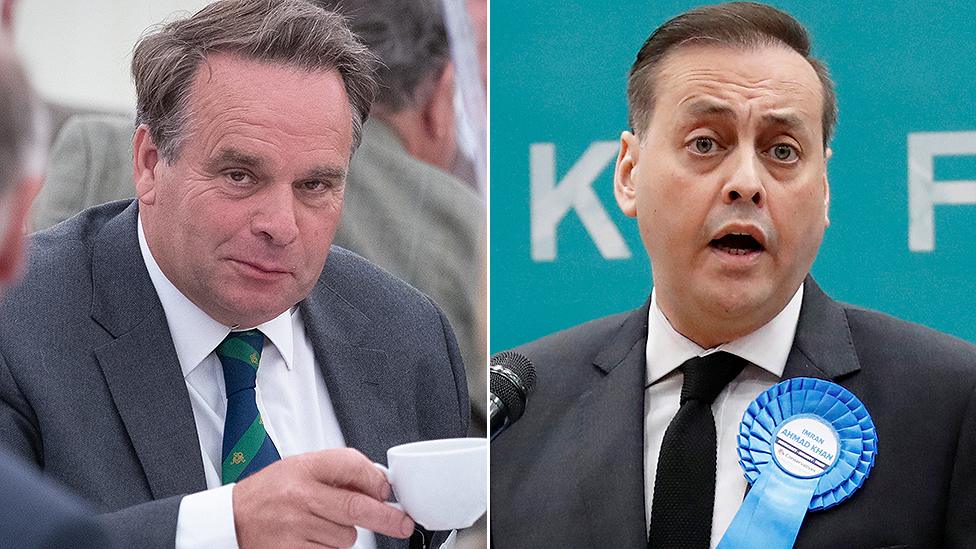 Tory MPs Neil Parish (left) and Imran Ahmad Khan were both forced to resign