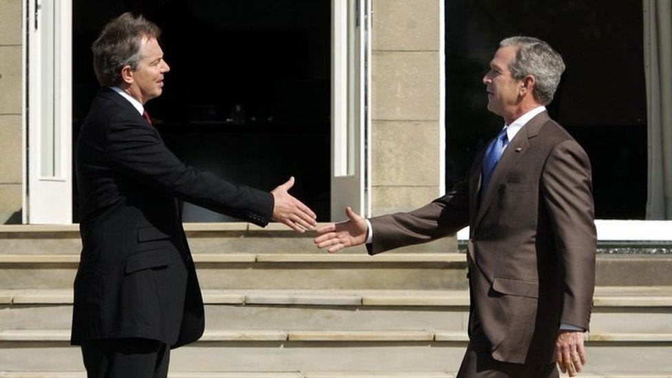 Tony Blair and George Bush